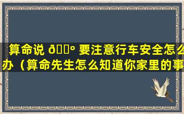 算命说 🐺 要注意行车安全怎么办（算命先生怎么知道你家里的事 🐺 ）